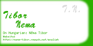 tibor nema business card